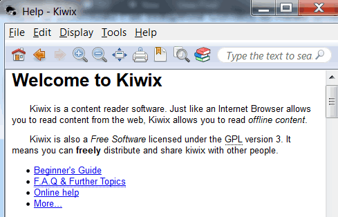 kiwix-wikipedia-reader