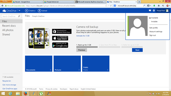 Microsoft SkyDrive is changed to OneDrive (1)